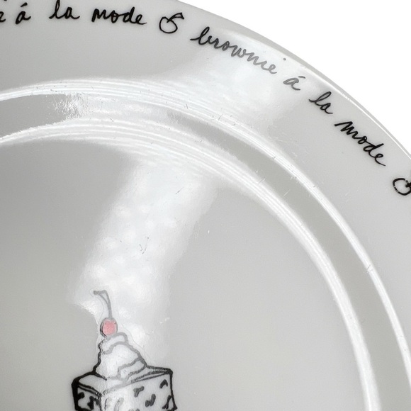 Pottery Barn Dessert Themed White 8 Inch Plates Lot of 3 - Picture 7 of 9